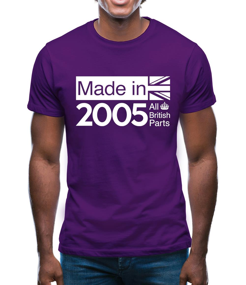 Made In 2005 All British Parts Crown Mens T-Shirt