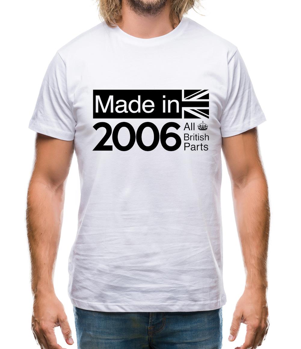 Made In 2006 All British Parts Crown Mens T-Shirt