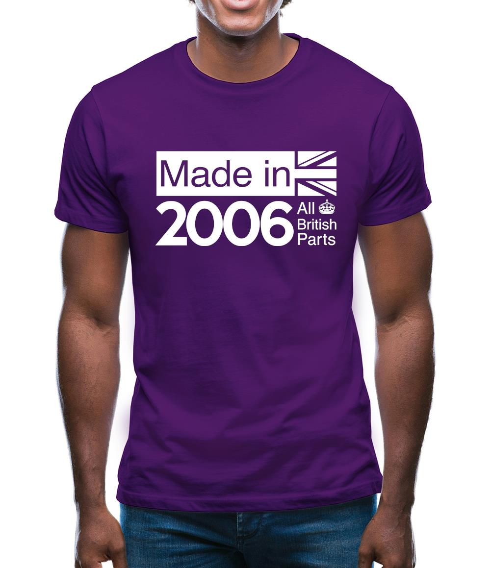 Made In 2006 All British Parts Crown Mens T-Shirt