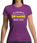 All I Care About Is Swimming Womens T-Shirt