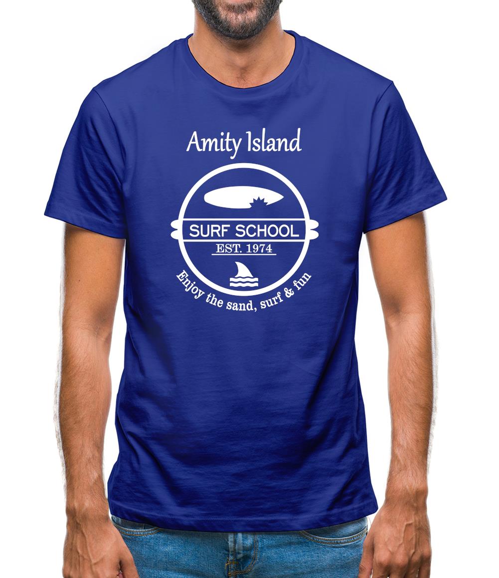 Amity Island Surf School Est. 1974 Mens T-Shirt