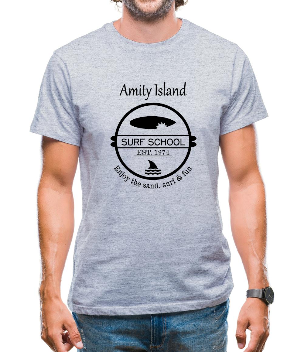 Amity Island Surf School Est. 1974 Mens T-Shirt