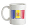 Andorra Barcode Style Flag Ceramic Mug