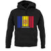 Andorra Barcode Style Flag unisex hoodie