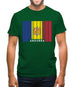 Andorra Barcode Style Flag Mens T-Shirt