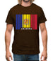 Andorra Barcode Style Flag Mens T-Shirt