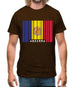 Andorra Barcode Style Flag Mens T-Shirt