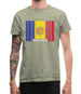 Andorra Barcode Style Flag Mens T-Shirt