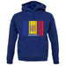 Andorra Barcode Style Flag unisex hoodie