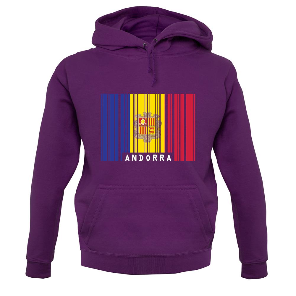Andorra Barcode Style Flag unisex hoodie