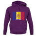 Andorra Barcode Style Flag unisex hoodie