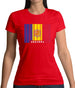 Andorra Barcode Style Flag Womens T-Shirt