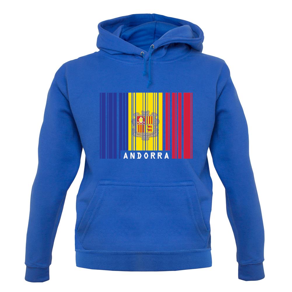 Andorra Barcode Style Flag unisex hoodie
