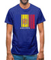 Andorra Barcode Style Flag Mens T-Shirt