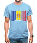 Andorra Barcode Style Flag Mens T-Shirt