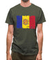 Andorra Grunge Style Flag Mens T-Shirt