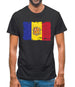 Andorra Grunge Style Flag Mens T-Shirt