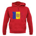 Andorra Grunge Style Flag unisex hoodie