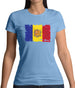 Andorra Grunge Style Flag Womens T-Shirt