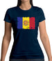 Andorra Grunge Style Flag Womens T-Shirt