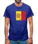 Andorra Grunge Style Flag Mens T-Shirt