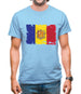 Andorra Grunge Style Flag Mens T-Shirt