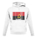Angola Barcode Style Flag unisex hoodie