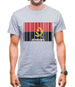 Angola Barcode Style Flag Mens T-Shirt