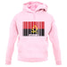 Angola Barcode Style Flag unisex hoodie