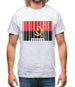 Angola Barcode Style Flag Mens T-Shirt