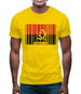 Angola Barcode Style Flag Mens T-Shirt