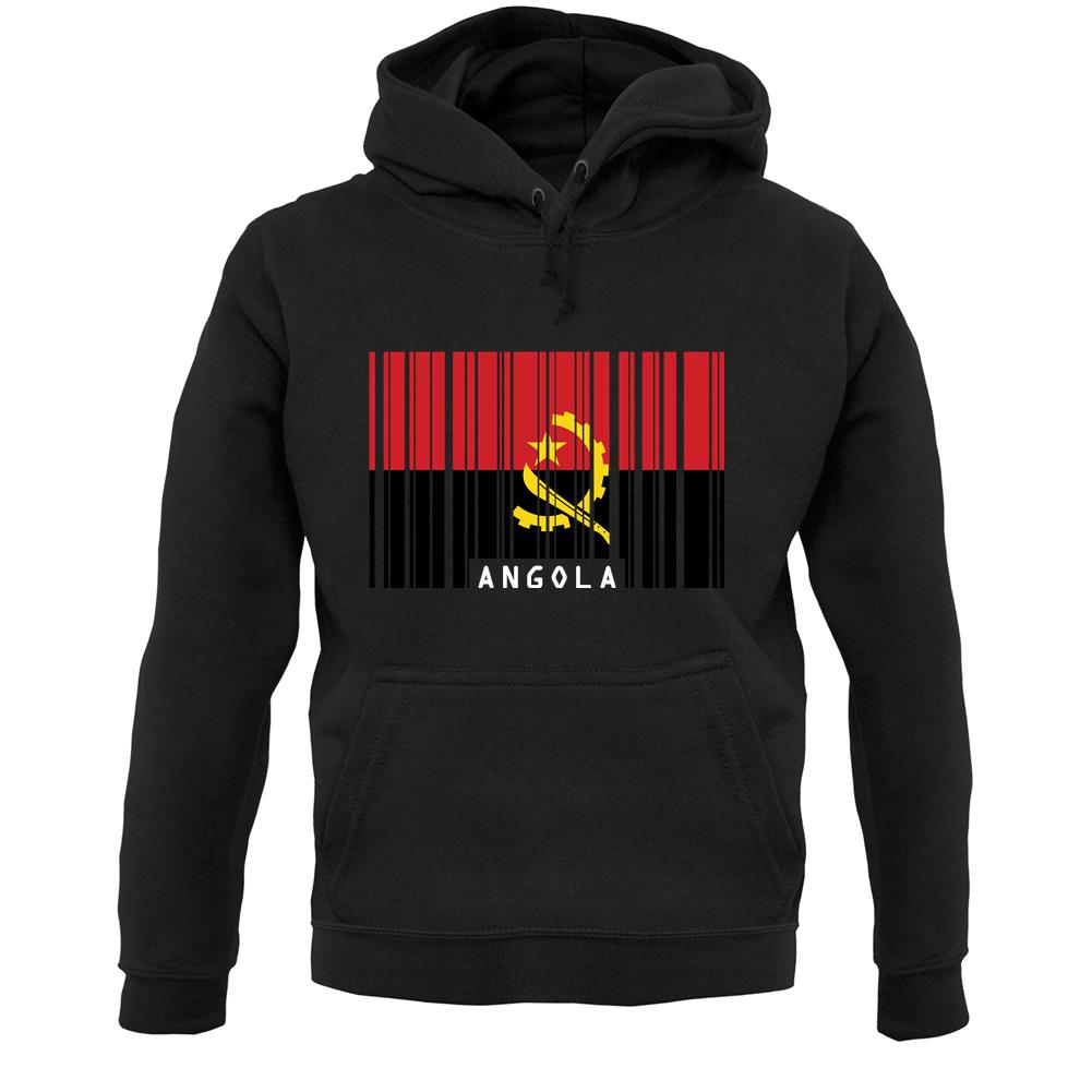 Angola Barcode Style Flag Unisex Hoodie