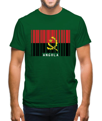 Angola Barcode Style Flag Mens T-Shirt