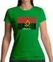 Angola Barcode Style Flag Womens T-Shirt