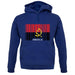 Angola Barcode Style Flag unisex hoodie