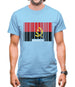 Angola Barcode Style Flag Mens T-Shirt