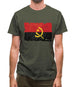 Angola Grunge Style Flag Mens T-Shirt