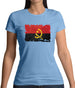 Angola Grunge Style Flag Womens T-Shirt