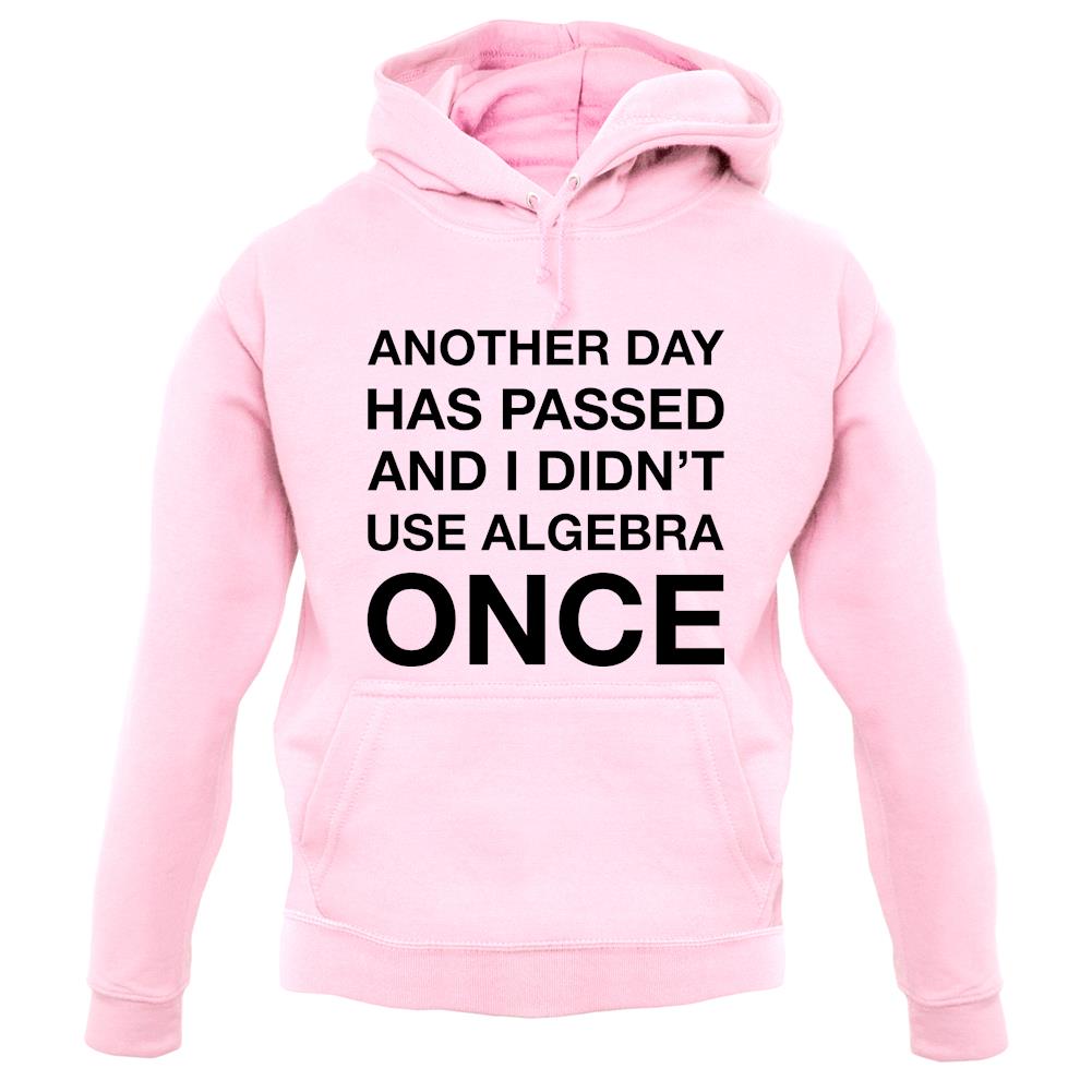 Another Day Has Passed And I Didn'T Use Algebra Once unisex hoodie