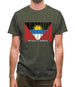 Antigua And Barbuda  Barcode Style Flag Mens T-Shirt