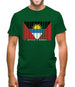 Antigua And Barbuda  Barcode Style Flag Mens T-Shirt