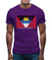 Antigua And Barbuda  Barcode Style Flag Mens T-Shirt