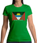 Antigua And Barbuda  Barcode Style Flag Womens T-Shirt