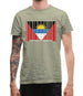 Antigua And Barbuda  Barcode Style Flag Mens T-Shirt