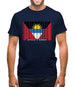 Antigua And Barbuda  Barcode Style Flag Mens T-Shirt