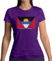 Antigua And Barbuda  Barcode Style Flag Womens T-Shirt