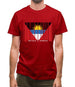 Antigua And Barbuda  Barcode Style Flag Mens T-Shirt
