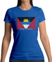 Antigua And Barbuda  Barcode Style Flag Womens T-Shirt