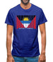 Antigua And Barbuda  Barcode Style Flag Mens T-Shirt