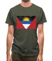 Antigua And Barbuda Grunge Style Flag Mens T-Shirt